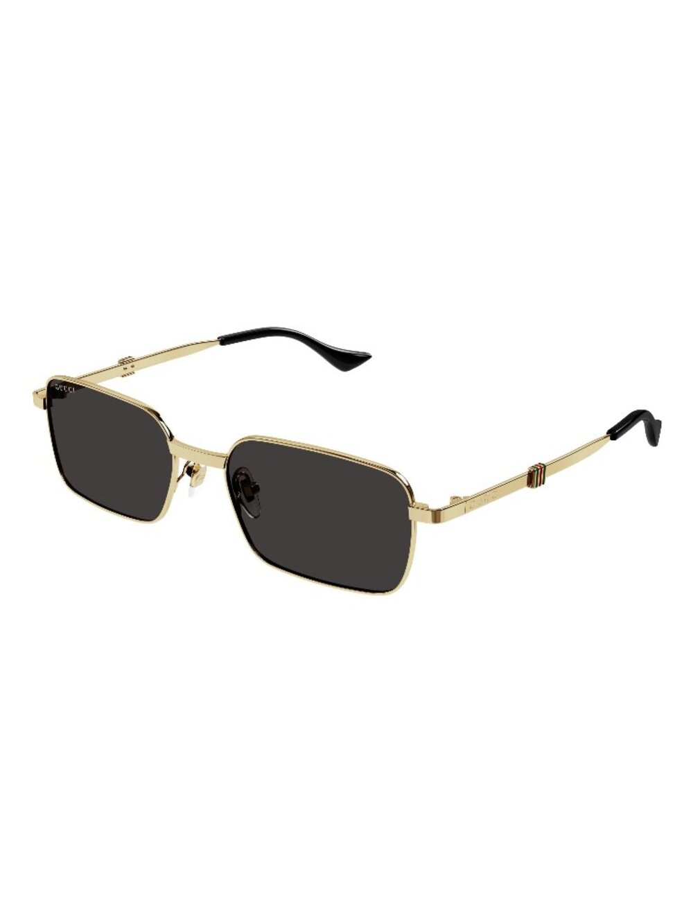 New Gucci Men's Sunglasses Gold Square Grey Lens Metal Frame GG1495S 001 56